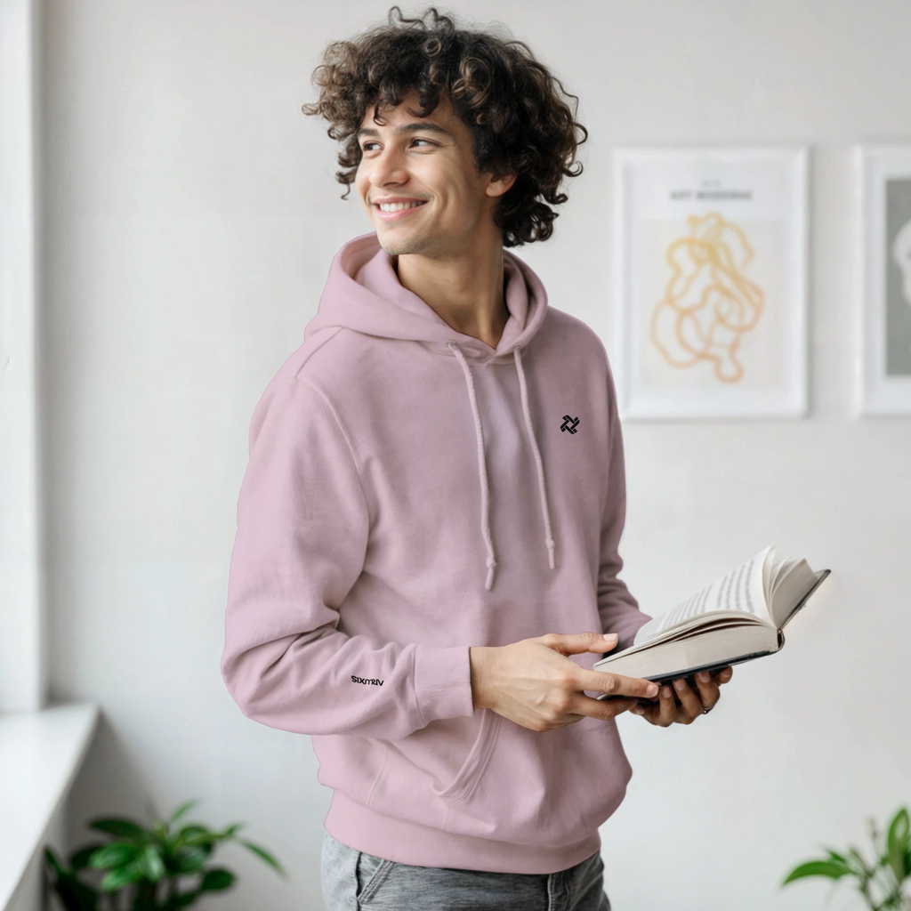 Sweat à capuche Arluxis rose unisexe luxe