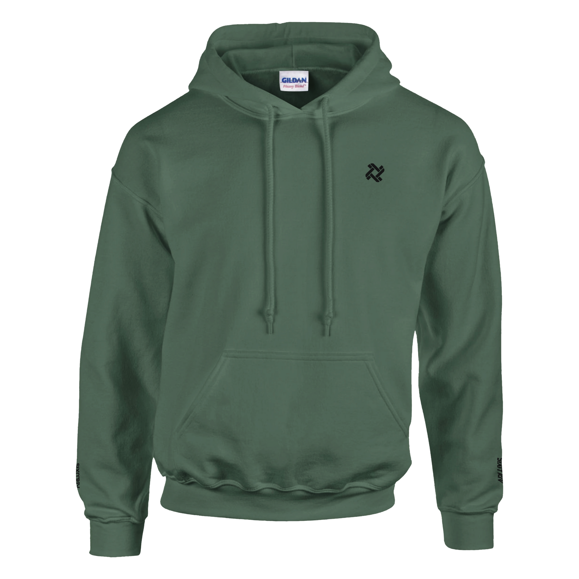 Sweat à capuche Arluxis vert unisexe luxe