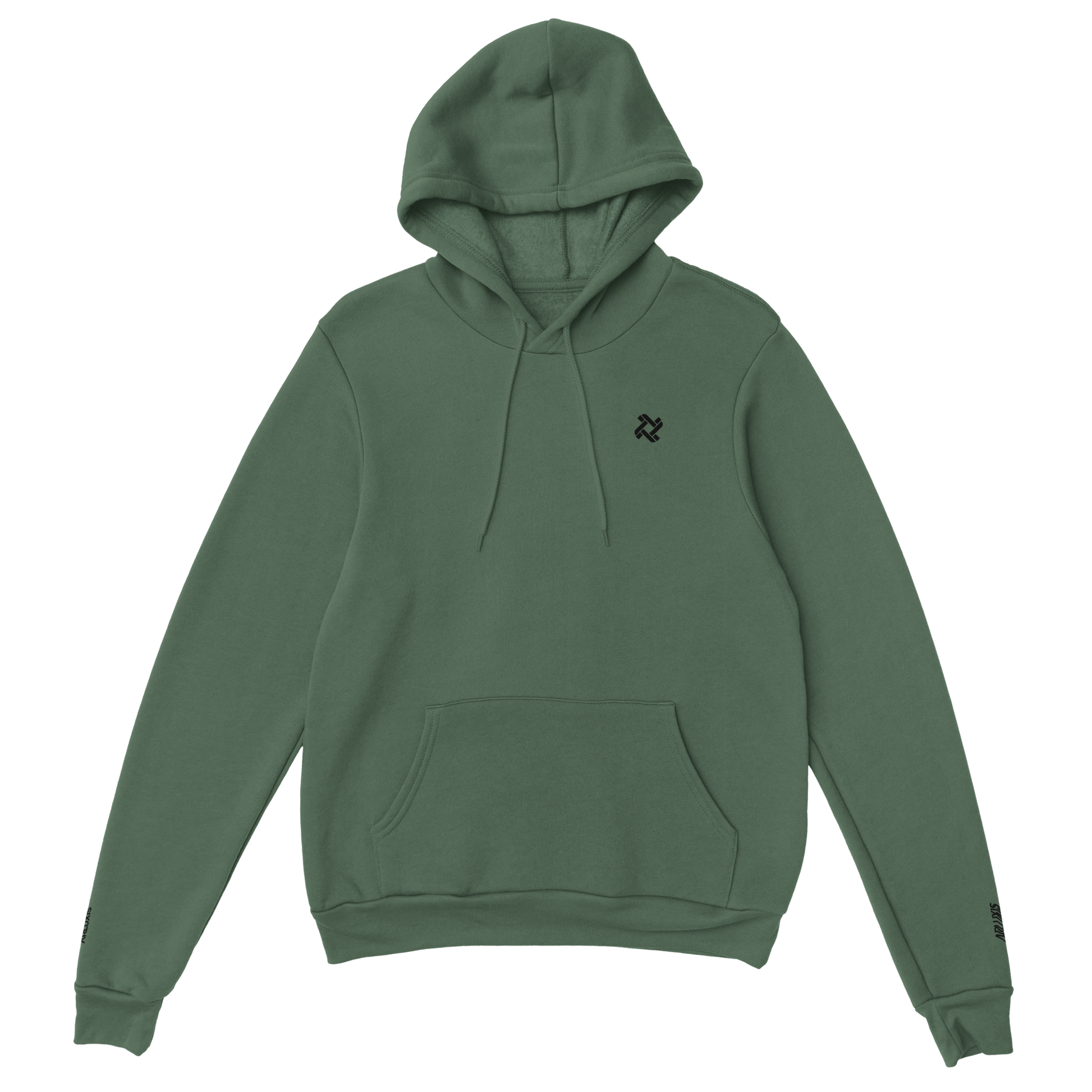 Sweat à capuche Arluxis vert unisexe luxe